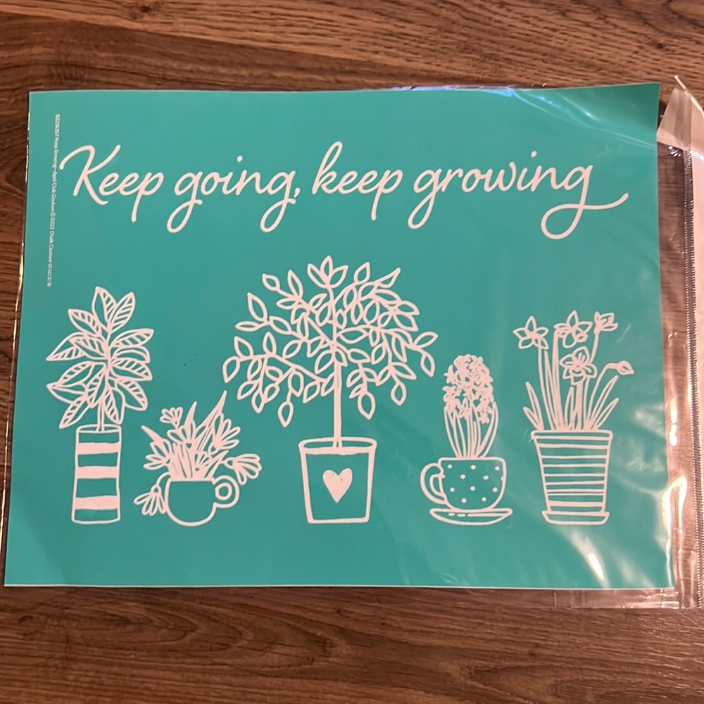 Keep Growing Chalk Couture Transfer Size B